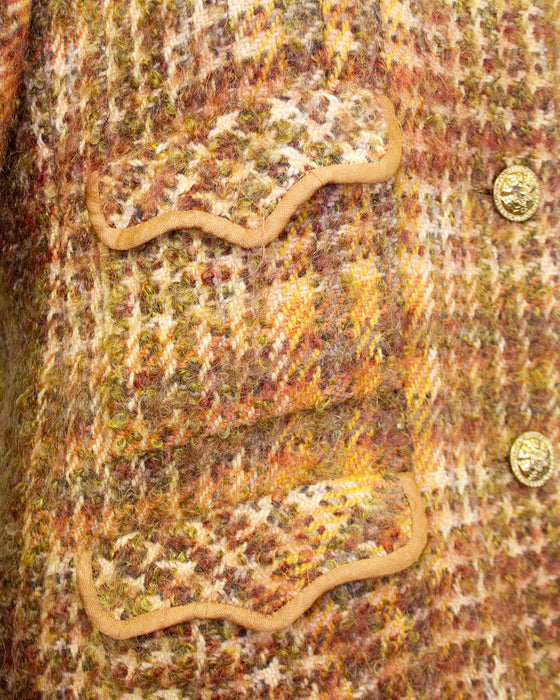Copper Tweed Jacket and Dress Ensemble