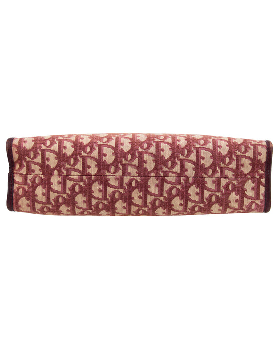 Red Monogram Canvas Cosmetic Bag/Clutch