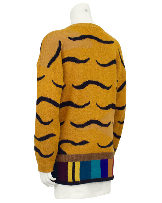 Tan Tiger Wool Sweater