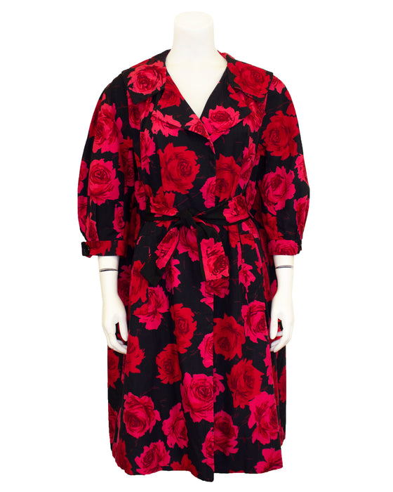Opera Coat with Red Roses