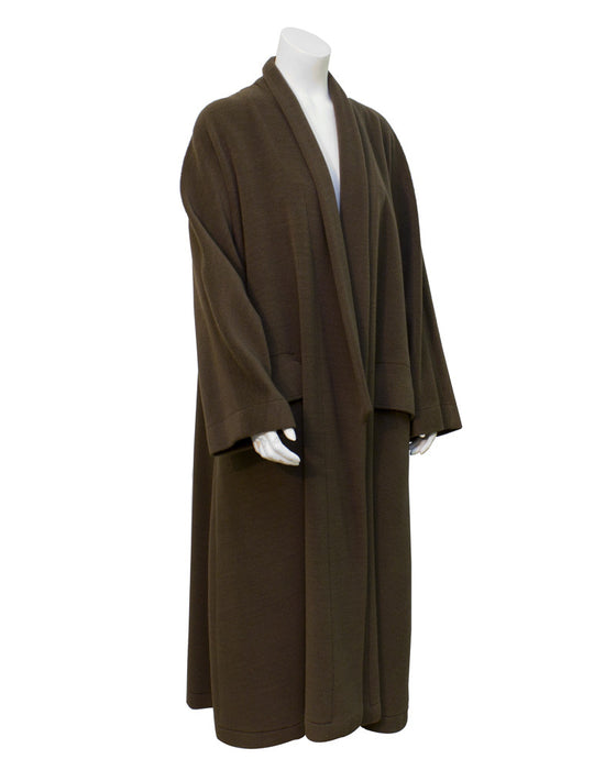 Brown Kimono style wool coat