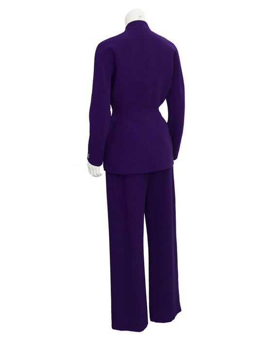 Purple Fitted Pant Suit