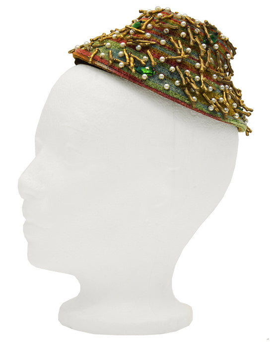 Twig & Pearl Multi Beaded Fascinator Hat