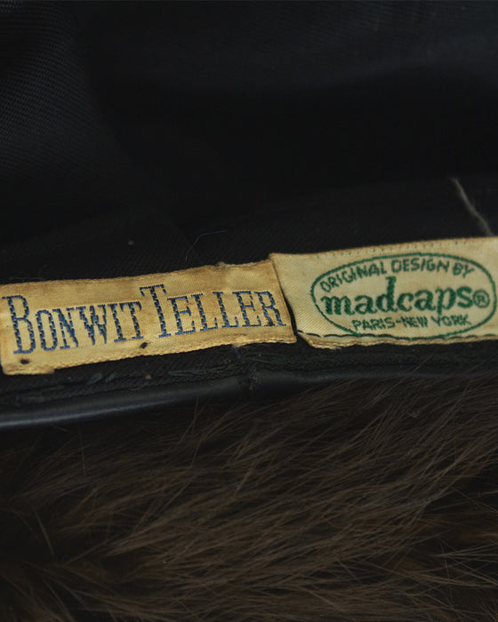 Bonwit Teller Mink and Leather Cap