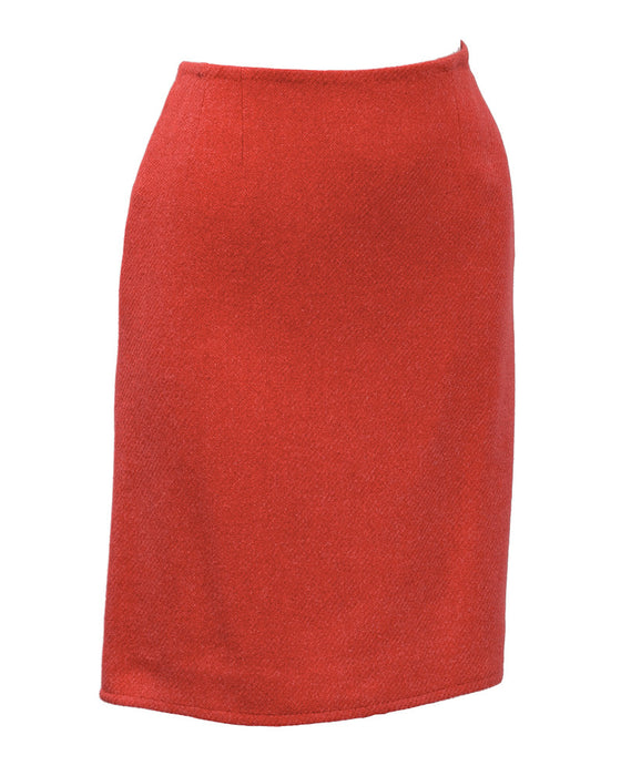 Coral Wool Skirt Suit