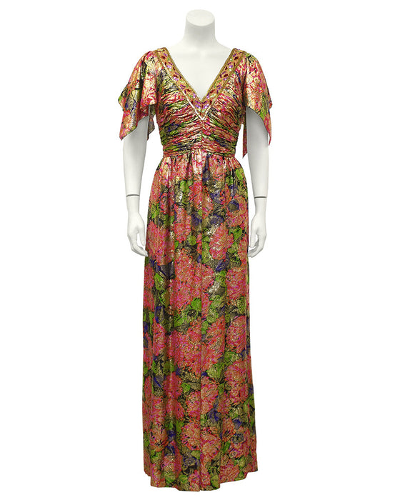Pink Moroccan Brocade Gown