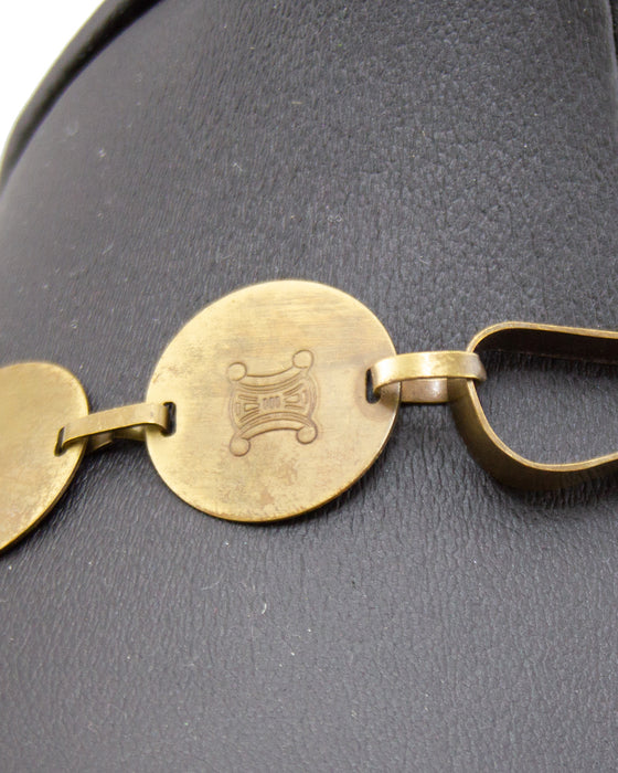 Bronzed Metal Coin Necklace and Bracelet Set