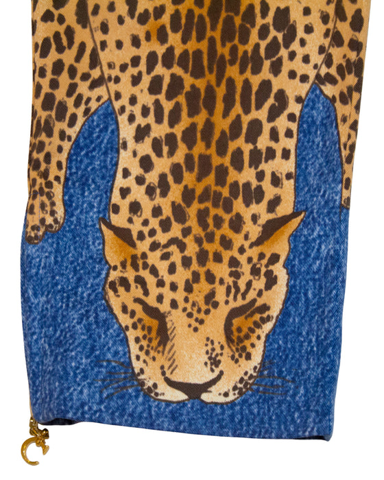 F/W 2000 Runway Stone Wash Jeans with Leopards