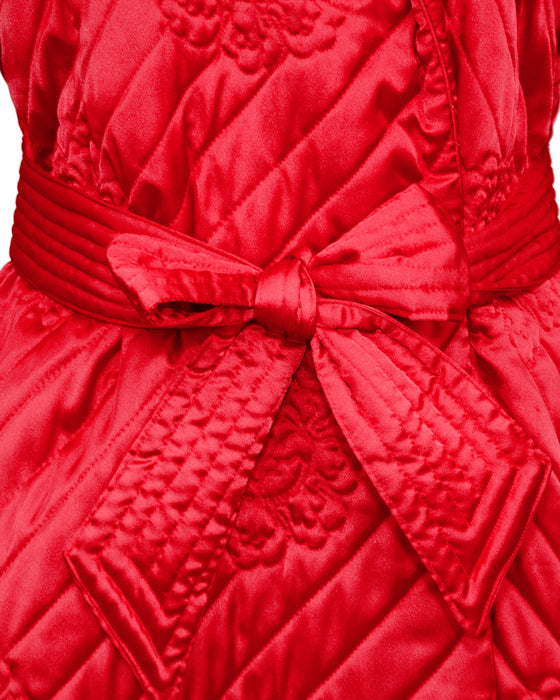 Red Quilted Lounge Robe