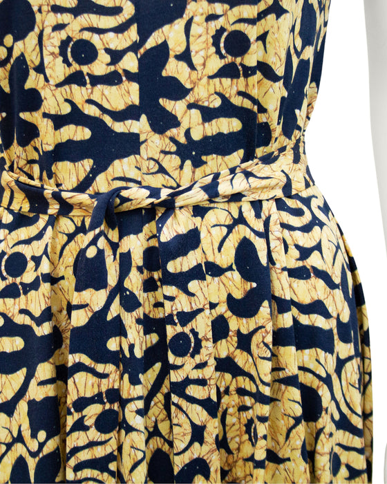 Yellow and Navy Dress