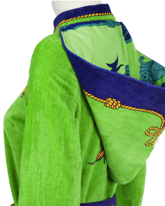 Green Jesurum Terry Zip Front Dress/Cover-Up