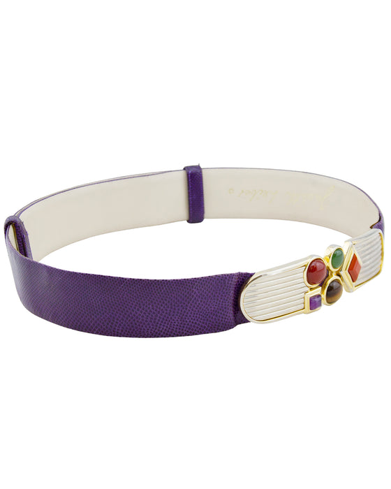 Purple Belt with Cabochons