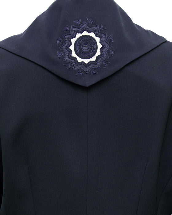 Black Jacket with Embroidered Collar