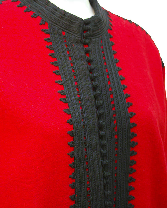 Red & Black Moroccan Style Jacket