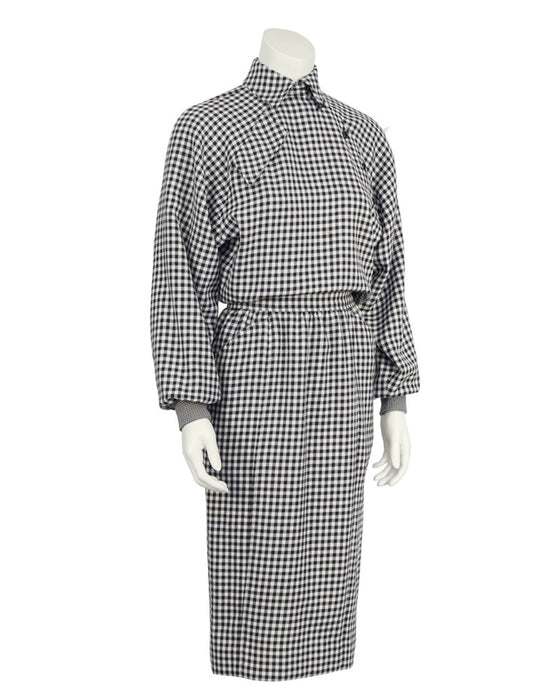 Black and White Houndstooth Dress