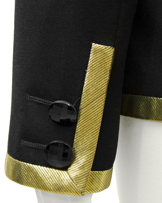Black Jacket with Gold Lurex Trim