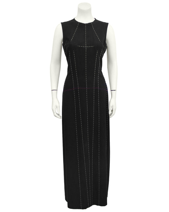 Black Deconstructed Maxi Dress