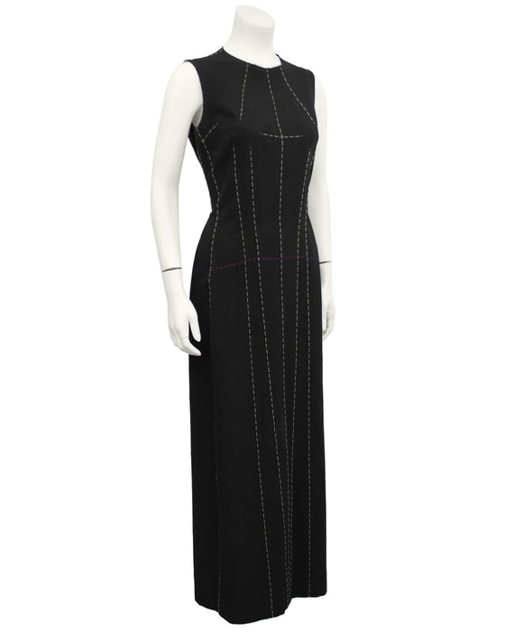 Black Deconstructed Maxi Dress