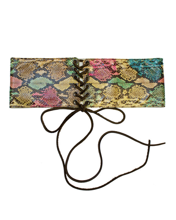 Multi-color Lace-up Belt
