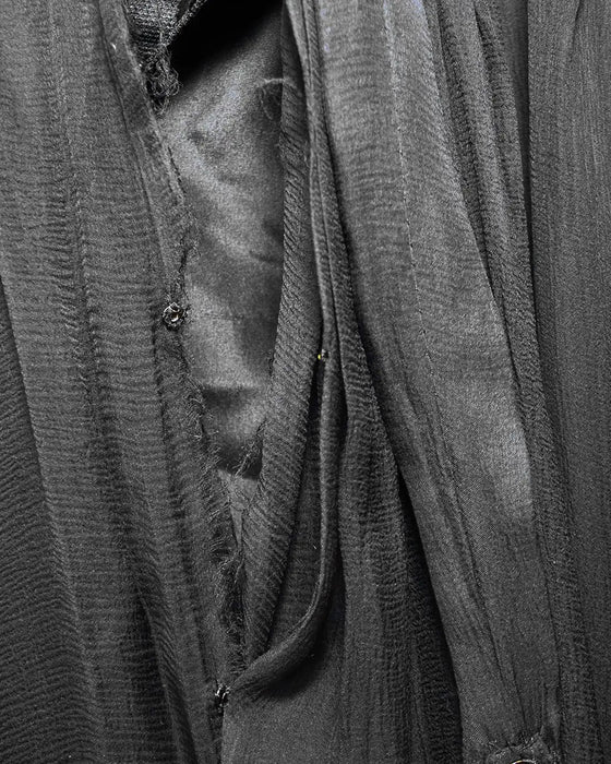 Black Silk Chiffon "Bella" Gown