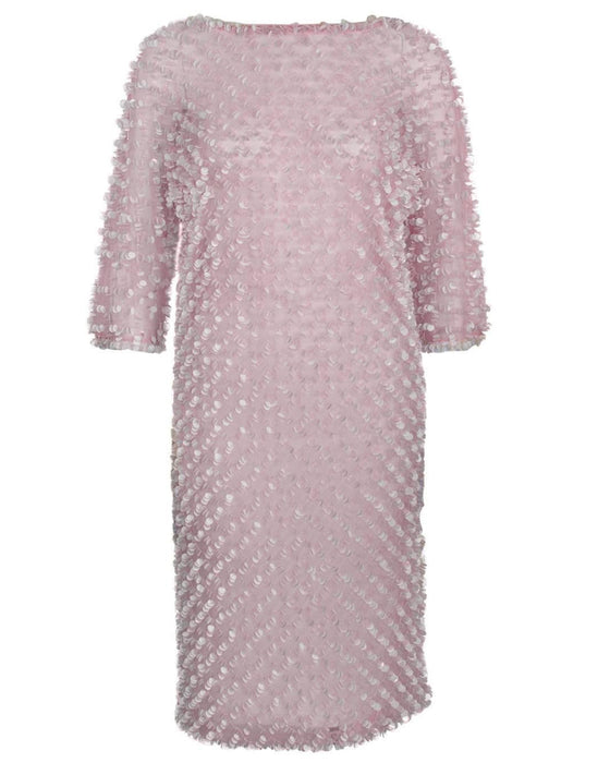Pink Net Pailette Covered Cocktail Dress