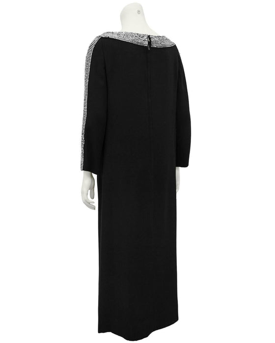 Black Dress with Rhinestone Trim