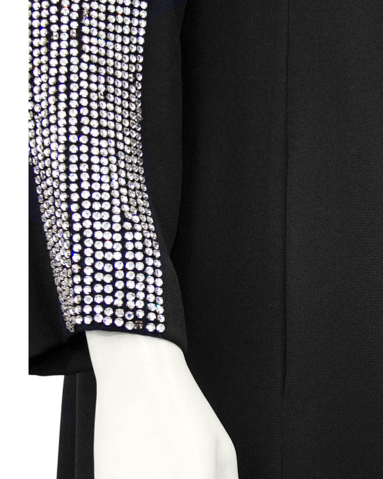 Black Dress with Rhinestone Trim