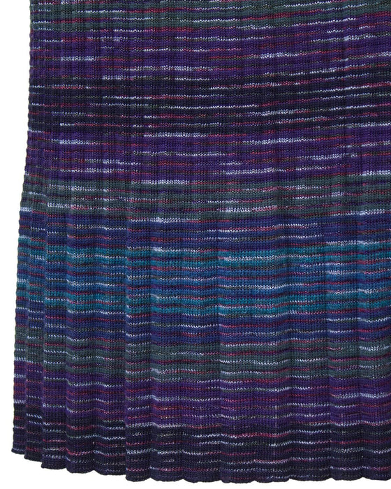 Blue and Purple 3 Piece Skirt Suit With Matching Sweater