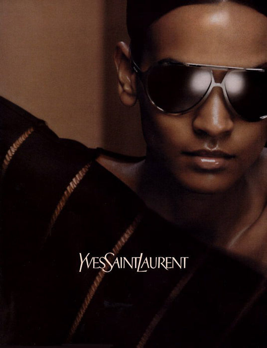 Brown Tom Ford for YSL Spring Summer 2002 Knit Poncho