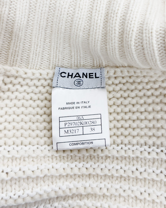 Cream Knit Bolero Style Jacket