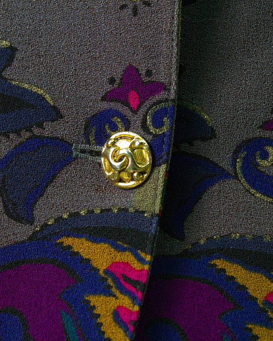 Khaki Floral Blazer