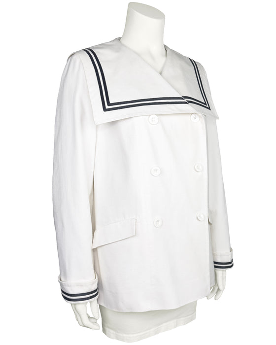 White Breasted White and Black Sailor Jacket