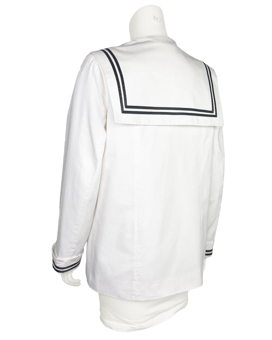 White Breasted White and Black Sailor Jacket