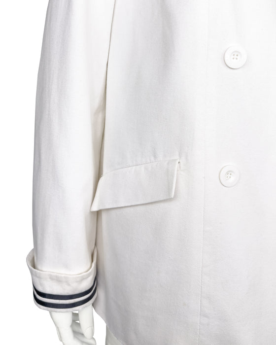 White Breasted White and Black Sailor Jacket