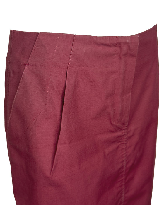Burgundy Cargo Drawstring Hem skirt