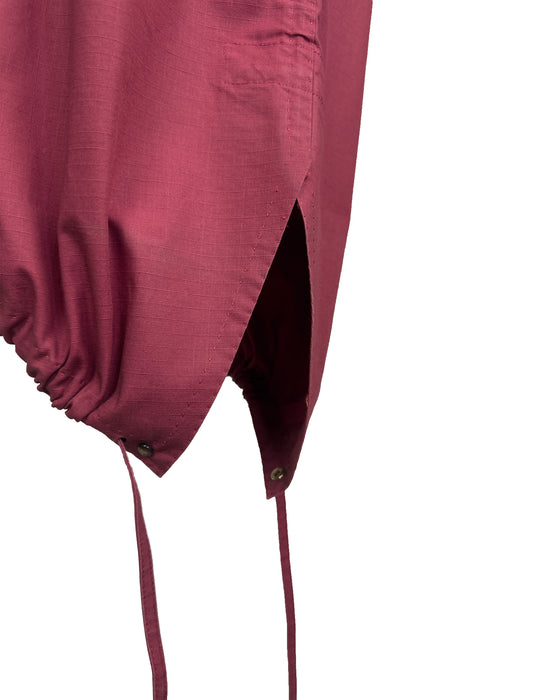 Burgundy Cargo Drawstring Hem skirt