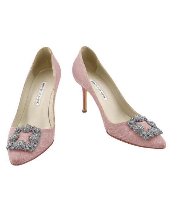 Pink Glitter Hangisi Pumps 90MM Heels