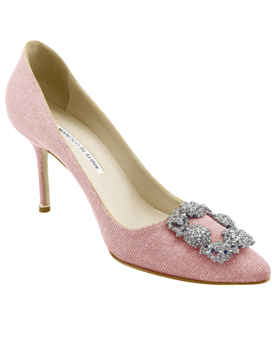 Pink Glitter Hangisi Pumps 90MM Heels
