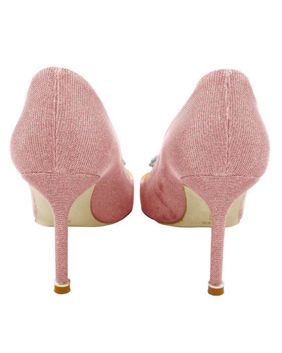 Pink Glitter Hangisi Pumps 90MM Heels