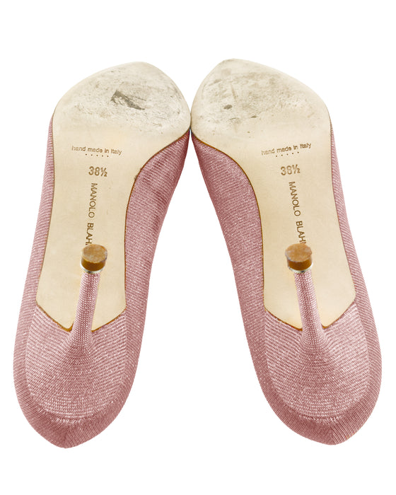 Pink Glitter Hangisi Pumps 90MM Heels