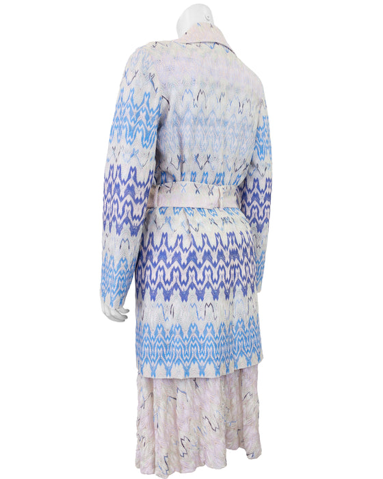 Pink, Purple, and blue Jacket and Skirt Set
