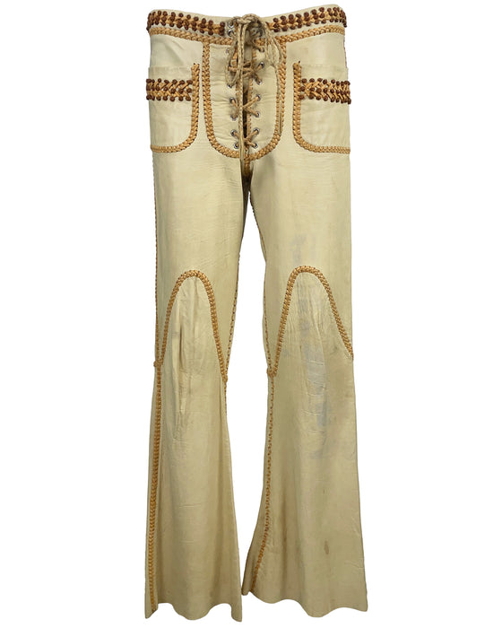 Yellow Chamoix and Leather Rock & Roll Set
