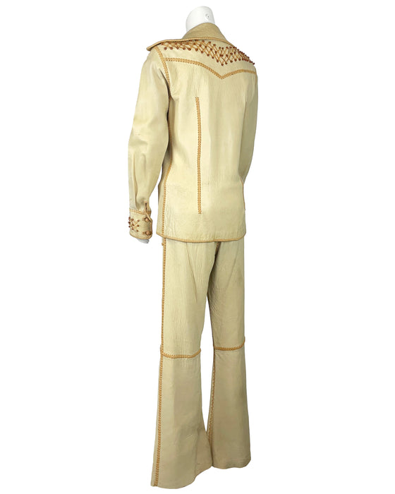 Yellow Chamoix and Leather Rock & Roll Set