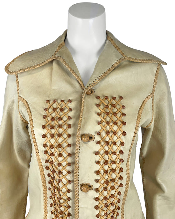 Yellow Chamoix and Leather Rock & Roll Set