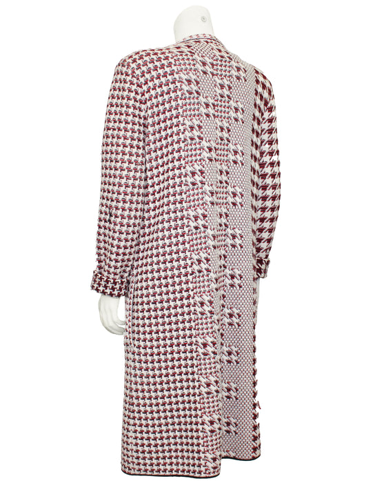 Red Houndstooth Dress & Coat Ensemble