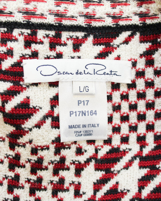 Red Houndstooth Dress & Coat Ensemble