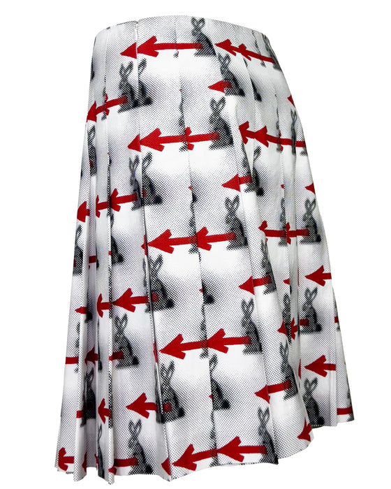 Grey Rabbit Cotton Pleated Skirt