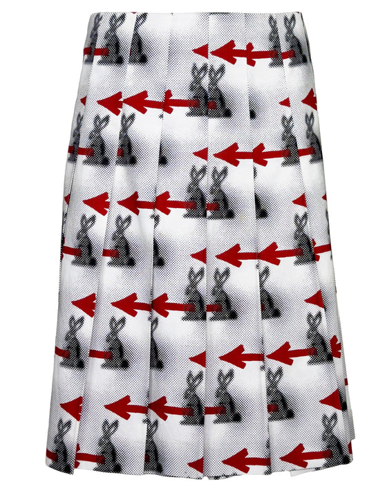 Grey Rabbit Cotton Pleated Skirt