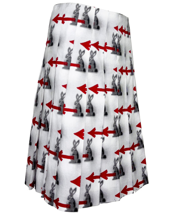 Grey Rabbit Cotton Pleated Skirt