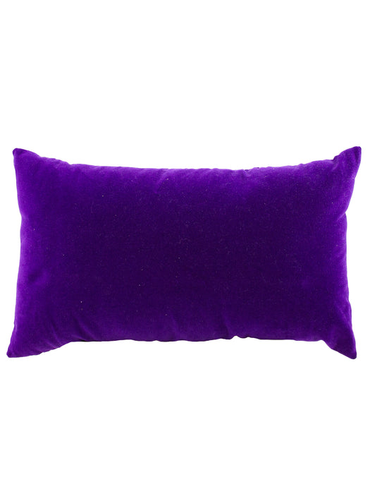 Purple and Orange Silk and Velvet Decorative Cushion